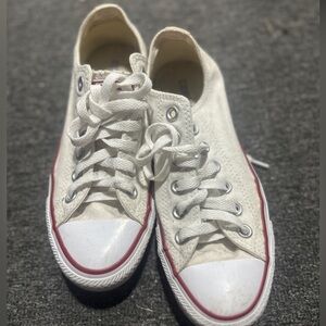 White converse all stars. Barely worn.